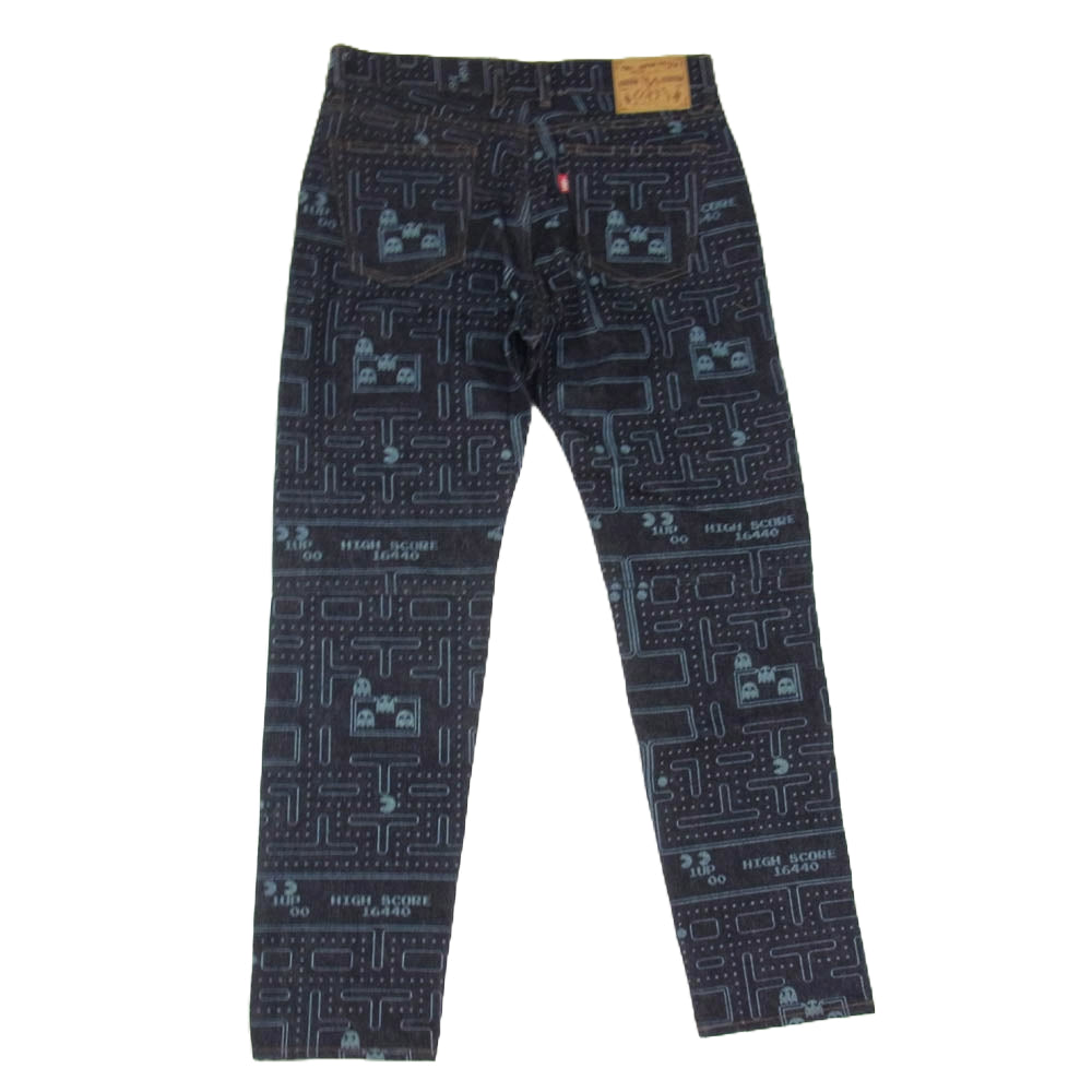 TMT ティーエムティー TPT-S24PM01 PAC-MAN パックマン HQ DENIM 5P TAPERED TYPE 501XX ハイクオリティー 5ポケット テーパード デニム パンツ インディゴブルー系 L【極上美品】【中古】