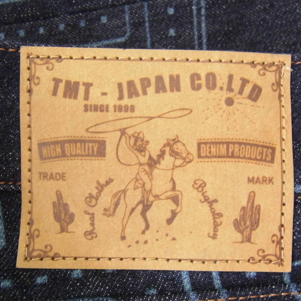 TMT ティーエムティー TPT-S24PM01 PAC-MAN パックマン HQ DENIM 5P TAPERED TYPE 501XX ハイクオリティー 5ポケット テーパード デニム パンツ インディゴブルー系 L【極上美品】【中古】