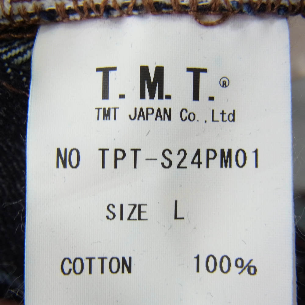 TMT ティーエムティー TPT-S24PM01 PAC-MAN パックマン HQ DENIM 5P TAPERED TYPE 501XX ハイクオリティー 5ポケット テーパード デニム パンツ インディゴブルー系 L【極上美品】【中古】