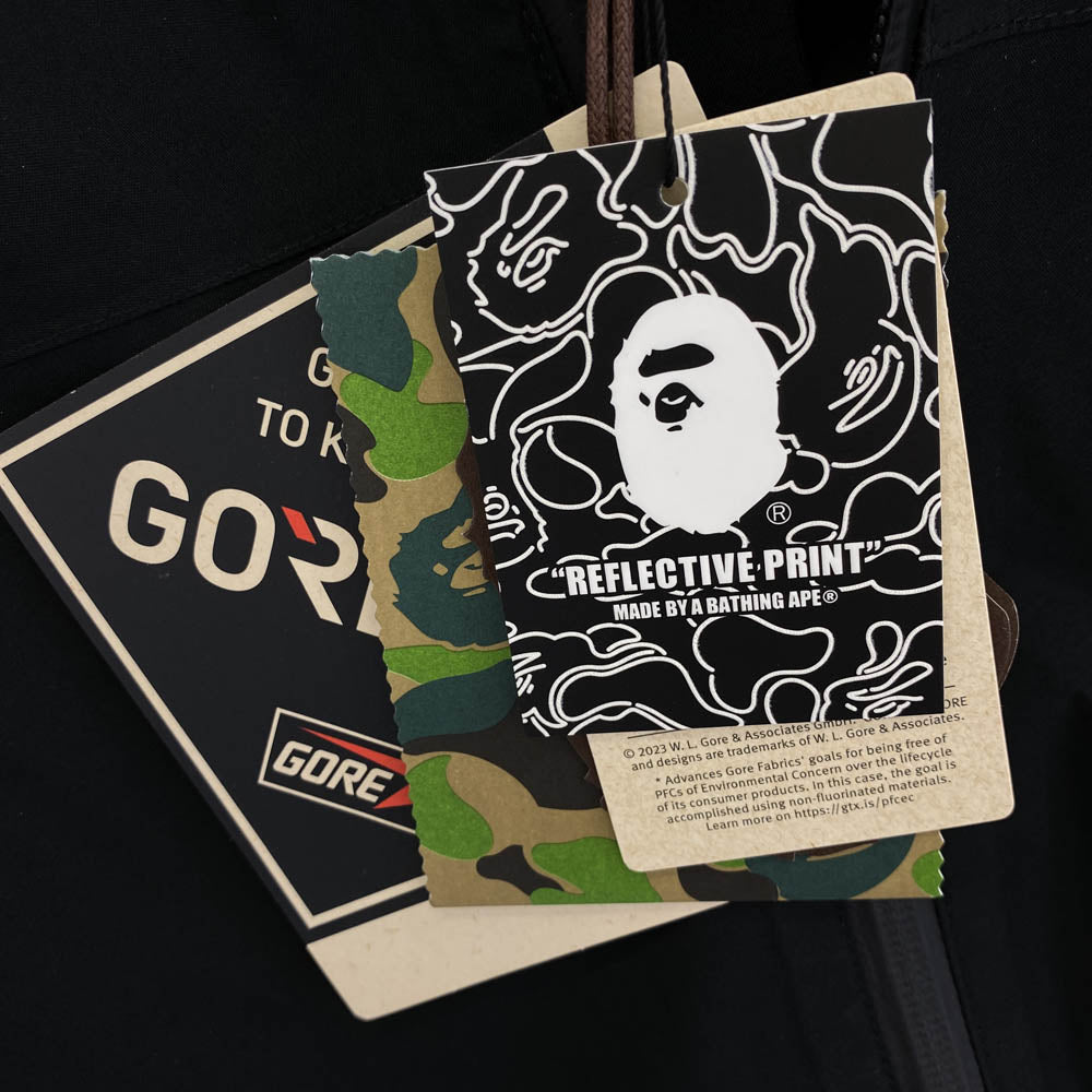 A BATHING APE アベイシングエイプ 1L20140003 GORE-TEX ZIP JACKET ゴアテックス ジップ ジャケット ブラック系 L【新古品】【未使用】【中古】