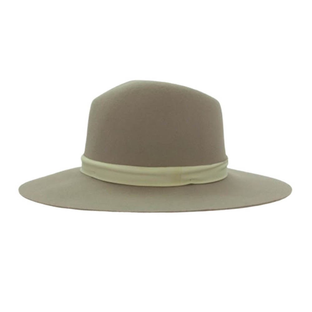 ジャネッサレオン ウール レザー ベルト ハット ライトグレー グレー系【中古】