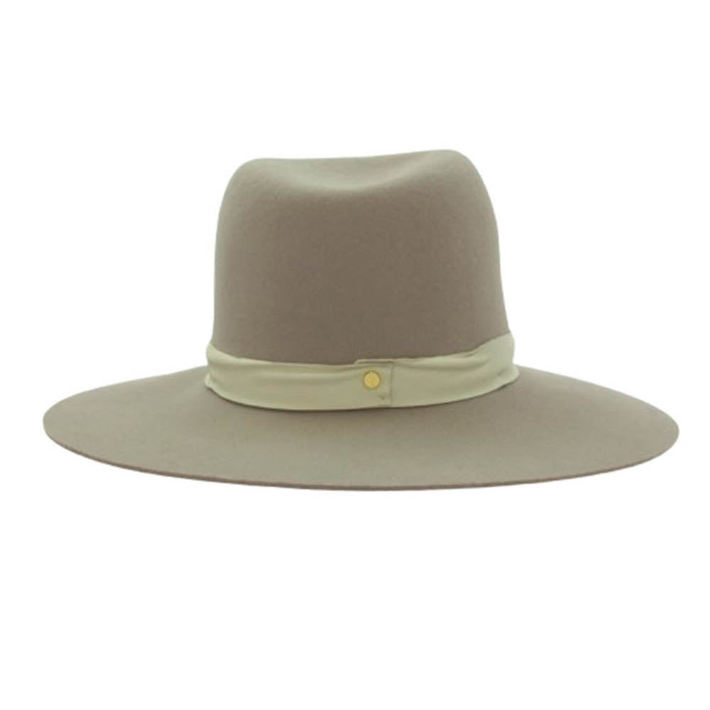 ジャネッサレオン ウール レザー ベルト ハット ライトグレー グレー系【中古】