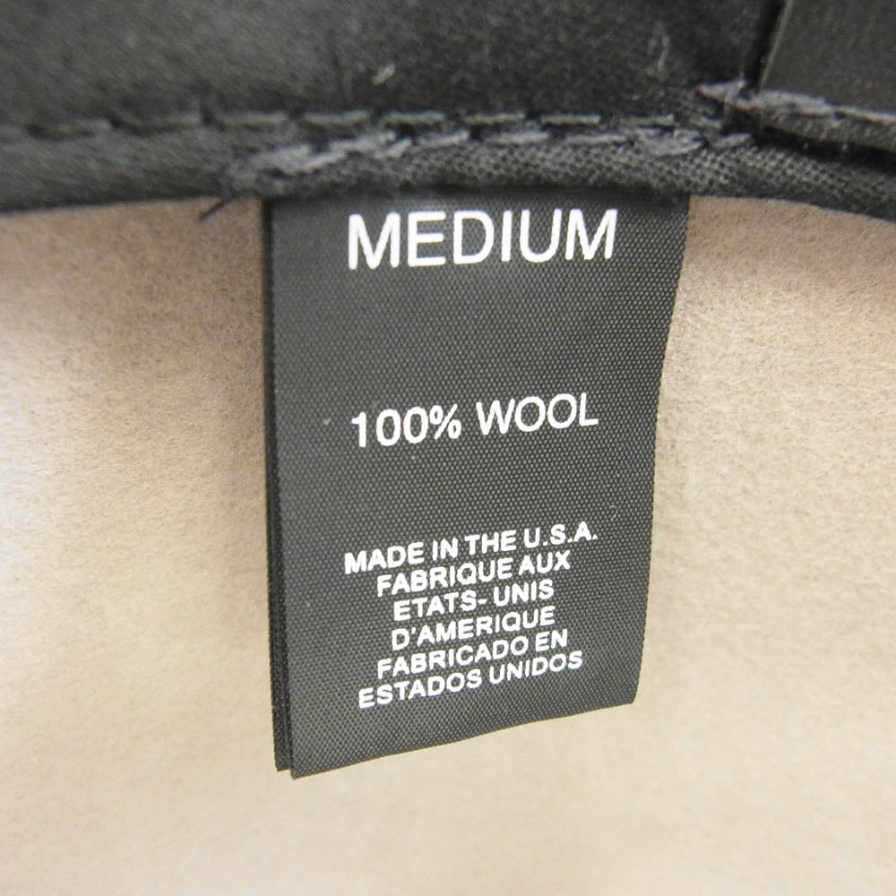 ジャネッサレオン ウール レザー ベルト ハット ライトグレー グレー系【中古】