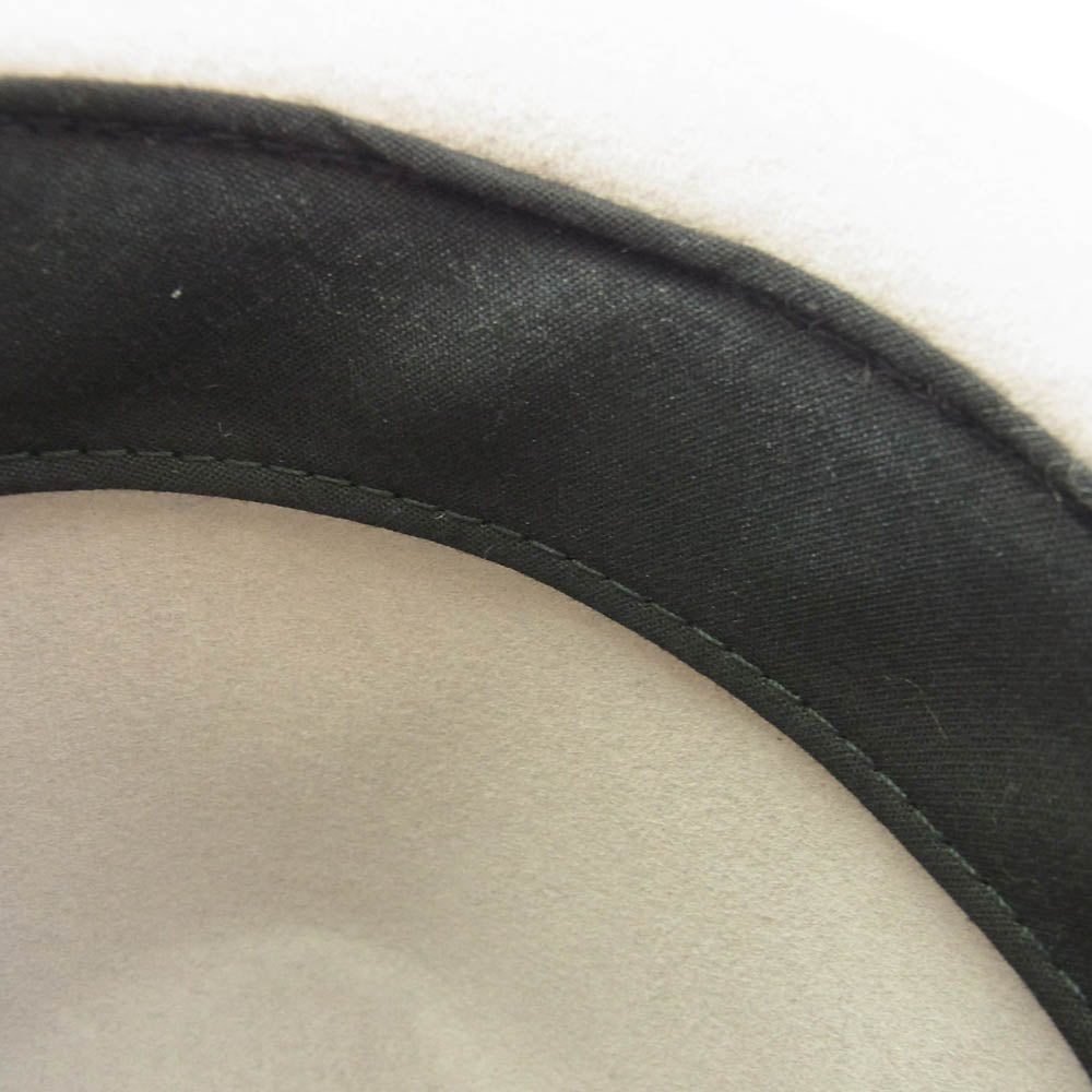 ジャネッサレオン ウール レザー ベルト ハット ライトグレー グレー系【中古】