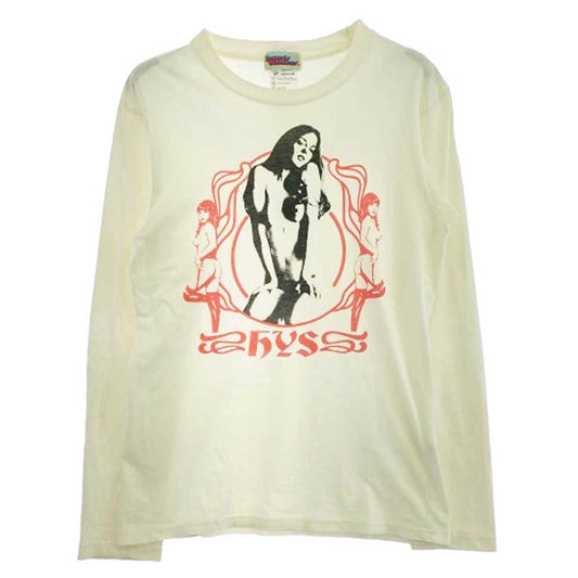 HYSTERIC GLAMOUR ヒステリックグラマー 2CL-8832 ヒスガール プリント 長袖 Tシャツ ホワイト系 M【中古】