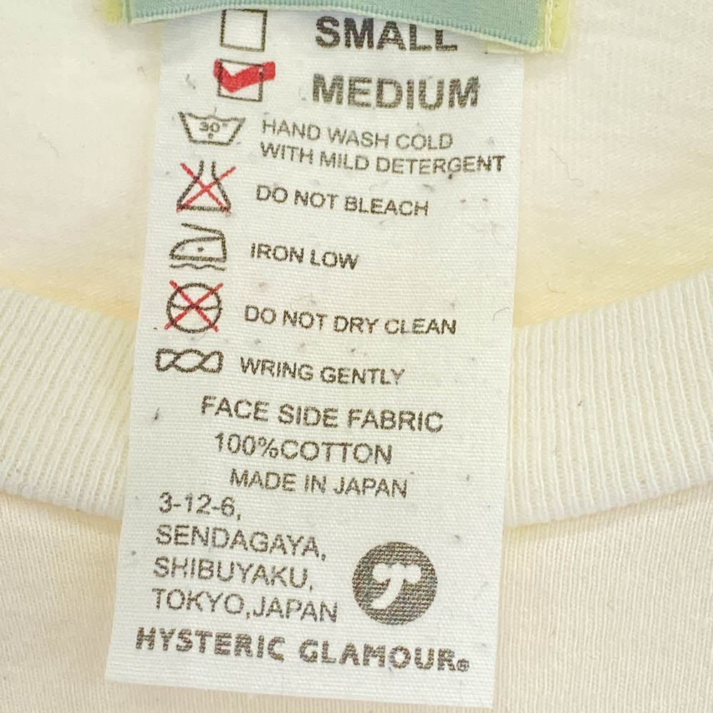 HYSTERIC GLAMOUR ヒステリックグラマー 2CL-8832 ヒスガール プリント 長袖 Tシャツ ホワイト系 M【中古】