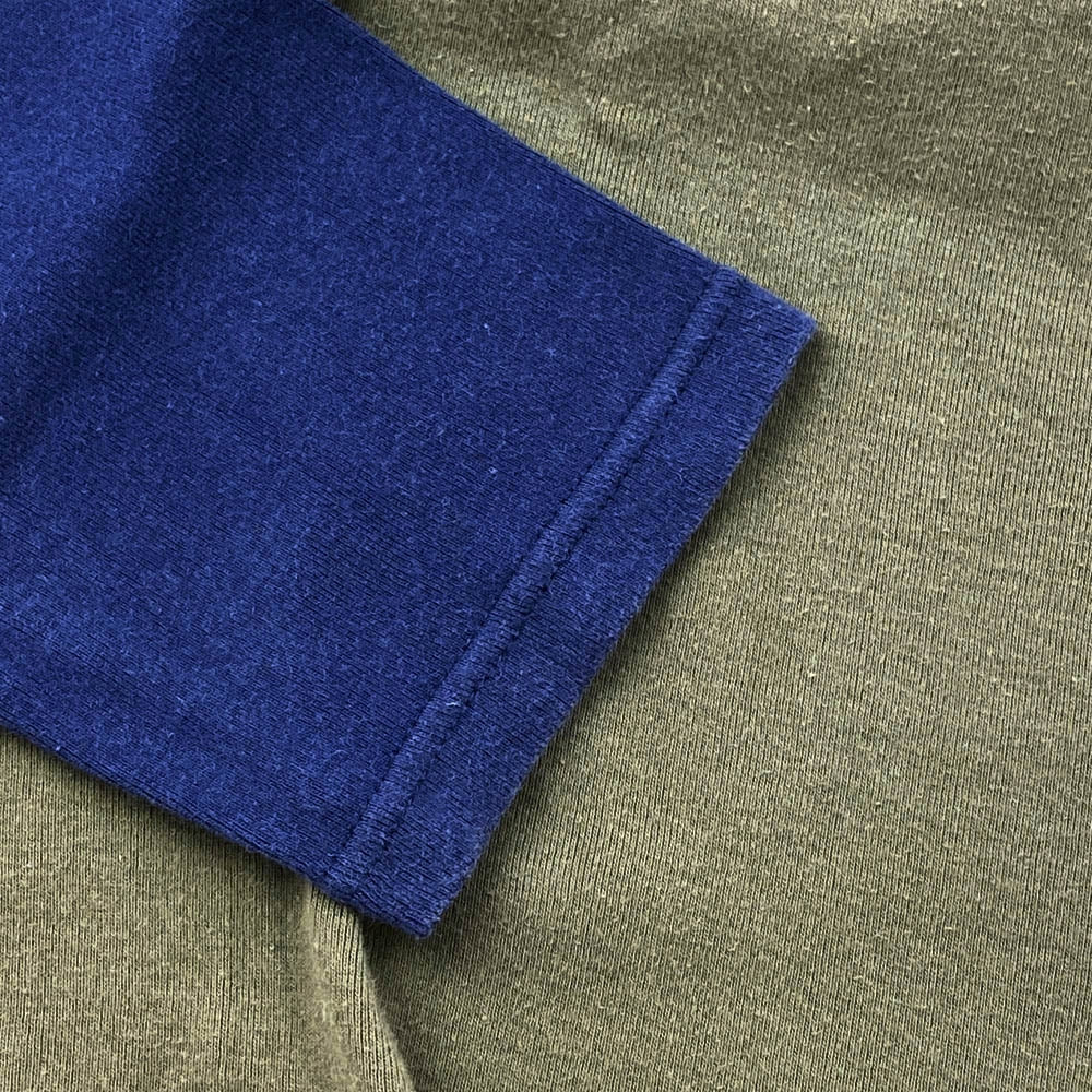 HYSTERIC GLAMOUR ヒステリックグラマー 2CL-3940 ロゴプリント ラグラン Tシャツ カーキ系 ブルー系 F【中古】