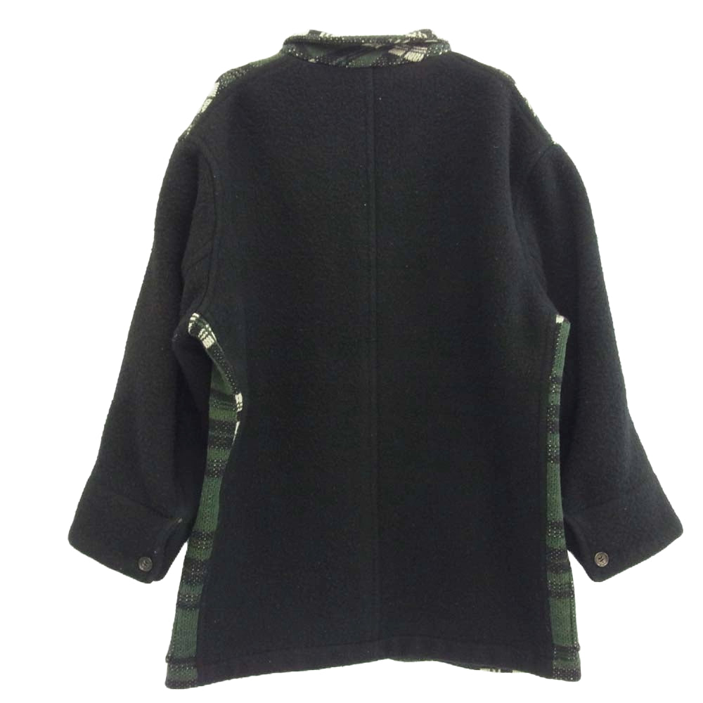 COMME des GARCONS HOMME PLUS コムデギャルソンオムプリュス 80s ヴィンテージ アーカイブ PJ-05053M 圧縮ウール ニット切替 テーラードジャケット ブラック系 グリーン系 M【中古】
