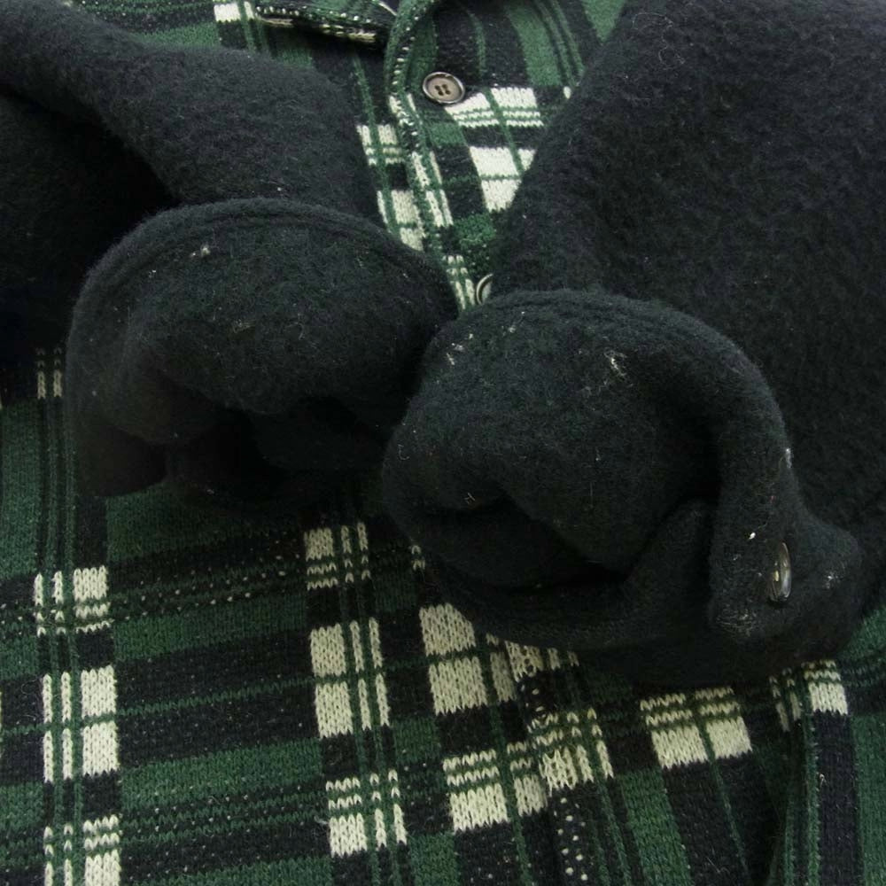 COMME des GARCONS HOMME PLUS コムデギャルソンオムプリュス 80s ヴィンテージ アーカイブ PJ-05053M 圧縮ウール ニット切替 テーラードジャケット ブラック系 グリーン系 M【中古】