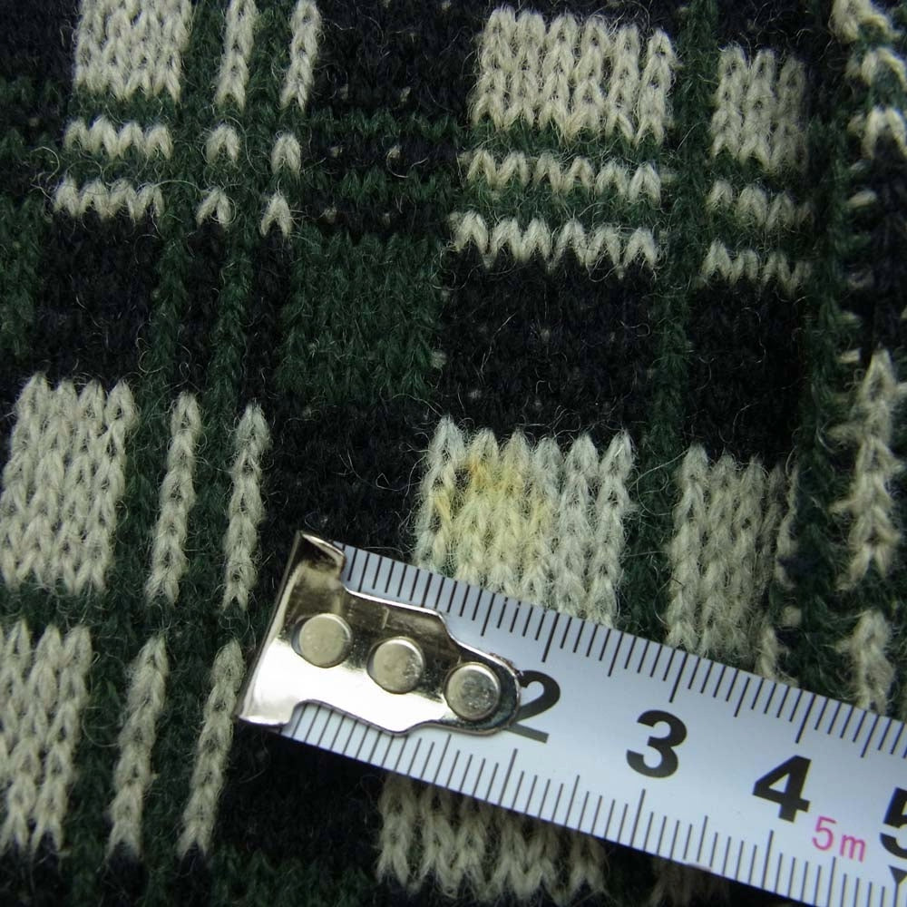 COMME des GARCONS HOMME PLUS コムデギャルソンオムプリュス 80s ヴィンテージ アーカイブ PJ-05053M 圧縮ウール ニット切替 テーラードジャケット ブラック系 グリーン系 M【中古】