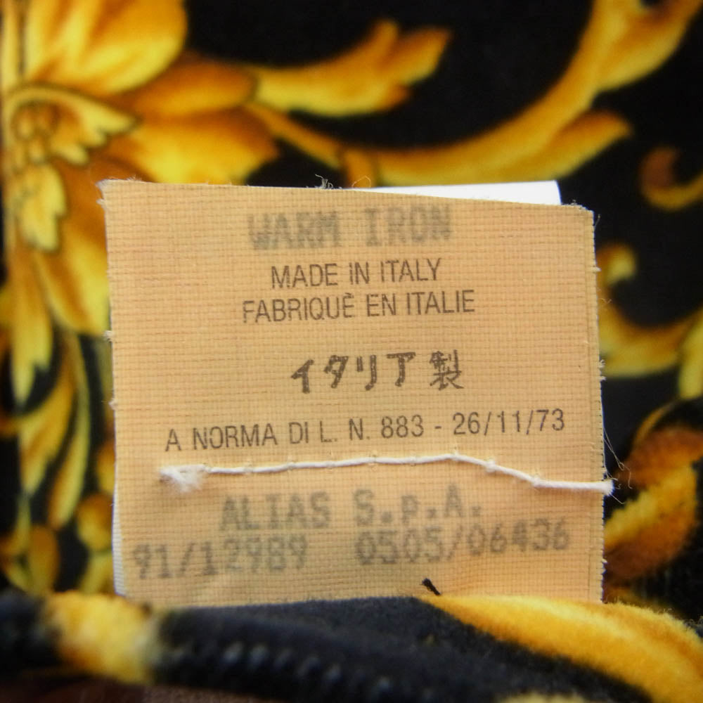 Gianni Versace ジャンニ・ヴェルサーチ イタリア製 総柄 ベロア パンツ ブラック系 40【中古】
