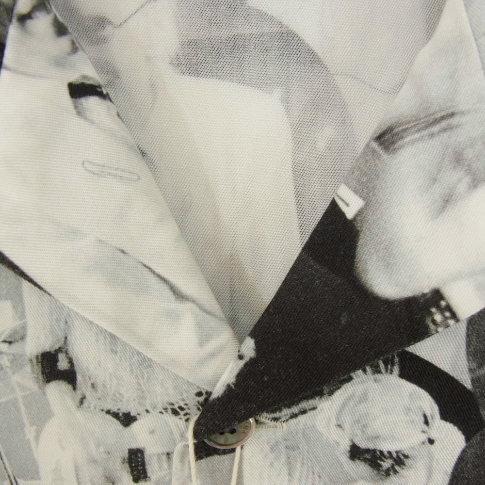 HYSTERIC GLAMOUR ヒステリックグラマー 25SS 02251AH16 DENNIS MORRIS BOLLOKS ANARCHY MIX柄 総柄 デニスモリス オープンカラー レーヨン 半袖 シャツ ブラック系 L【新古品】【未使用】【中古】