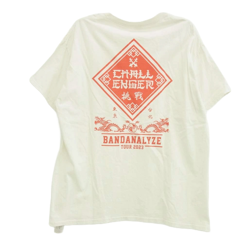 CHALLENGER チャレンジャー CLG-TS 023-040 BD 2023 TOUR TEE 2023年ツアー プリント 半袖 Tシャツ ホワイト系 XL【中古】
