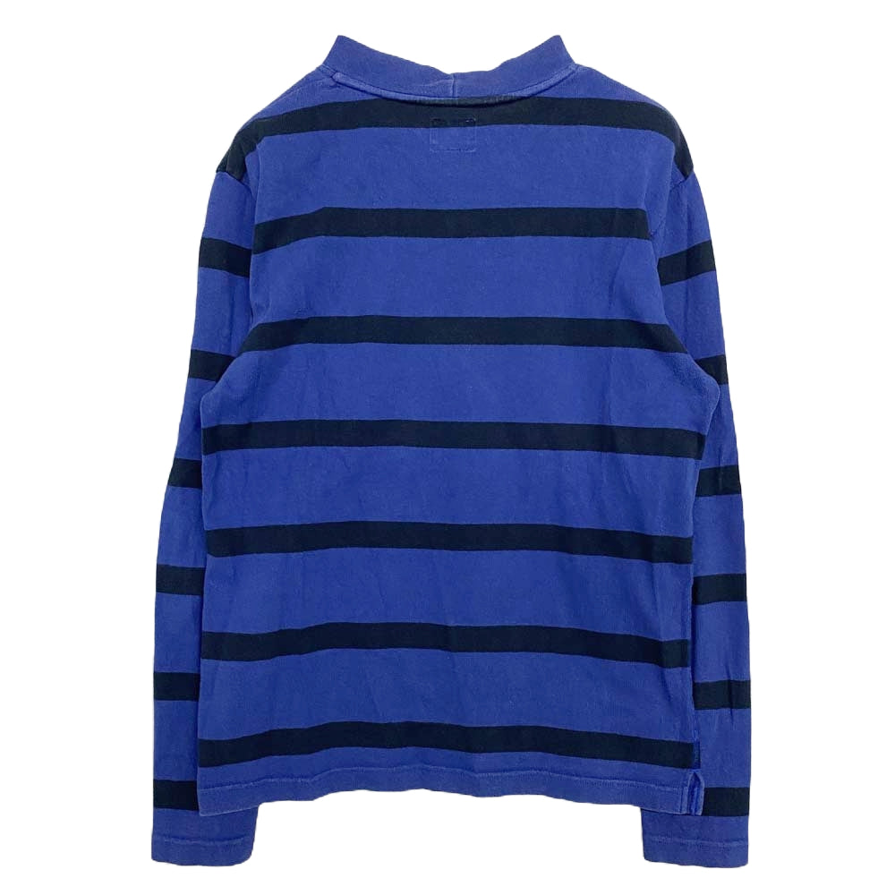 WTAPS ダブルタップス 15AW 152ATDT-CSM15 VASQUE L/S BANNER SS TEE COTTON コットン ボーダー 長袖 Tシャツ バスクシャツ ネイビー系 M【中古】
