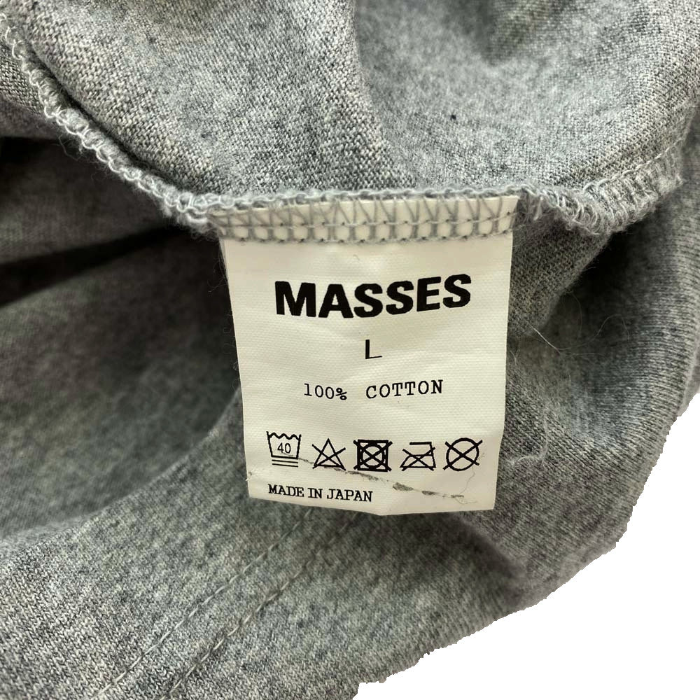 MASSES マシス MOCK SHIRT モック シャツ カットソー グレー グレー系 L【中古】