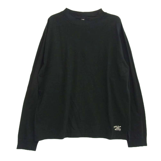 MASSES マシス MOCK SHIRT モック シャツ カットソー ブラック ブラック系 L【中古】