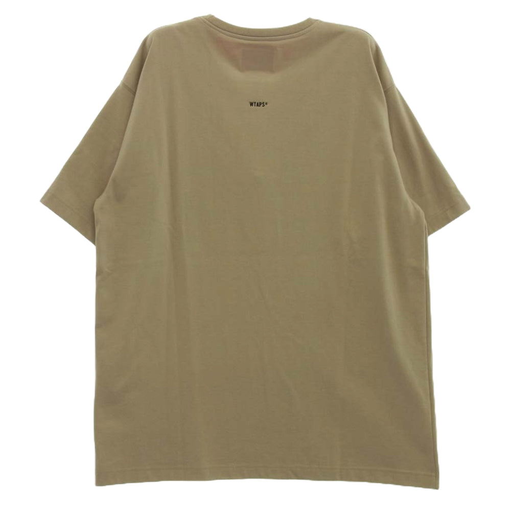 WTAPS ダブルタップス 21SS 211ATDT-CSM11 INSECT 01 / SS / COPO インセクト ロゴ 半袖 Tシャツ ベージュ系 L【中古】