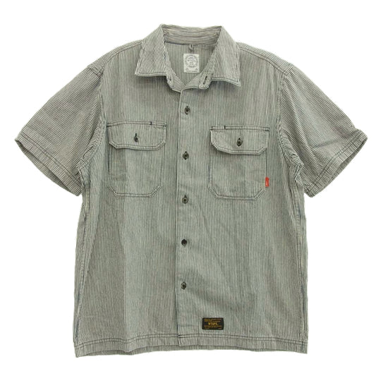 WTAPS ダブルタップス 17SS 171LTDT-SHM03 UNION SS/SHIRT.COTTON ヒッコリーストライプ ユニオン ワーク シャツ インディゴブルー系 M【中古】