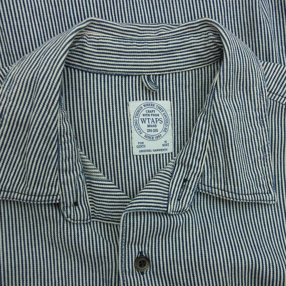 WTAPS ダブルタップス 17SS 171LTDT-SHM03 UNION SS/SHIRT.COTTON ヒッコリーストライプ ユニオン ワーク シャツ インディゴブルー系 M【中古】