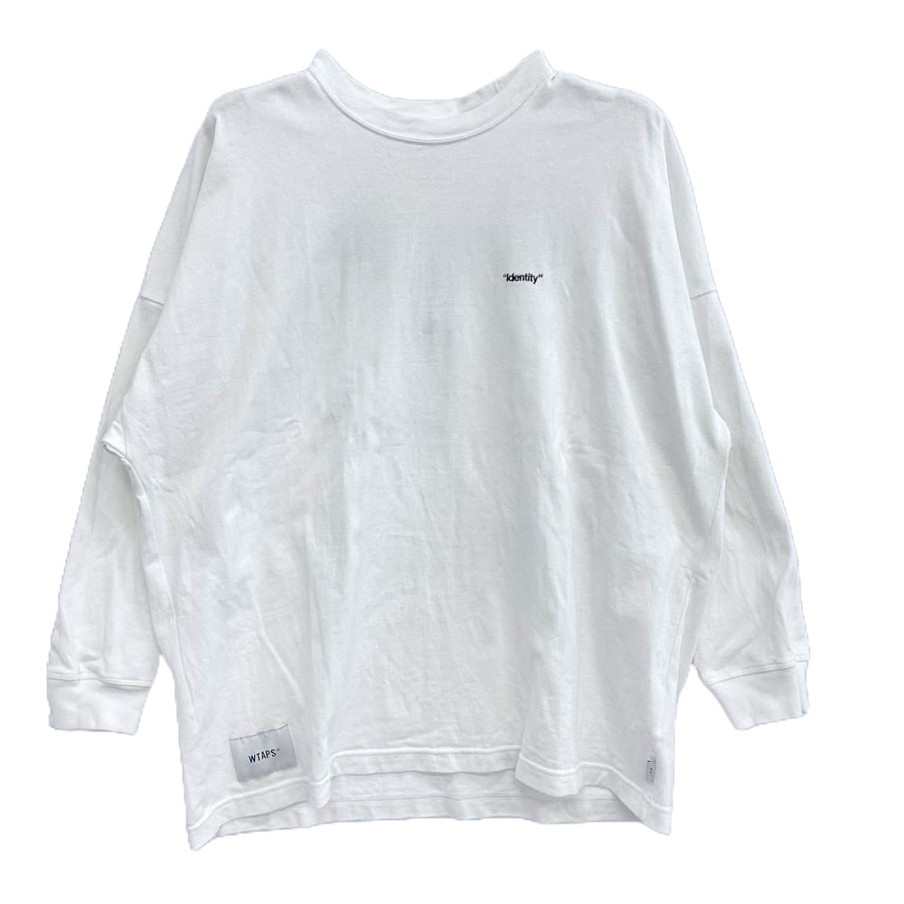 WTAPS ダブルタップス 25SS 251ATDT-CSM16 IDENTITY/LS/COTTON 胸刺繍 バックプリント 長袖 Tシャツ カットソー ホワイト系 03【中古】