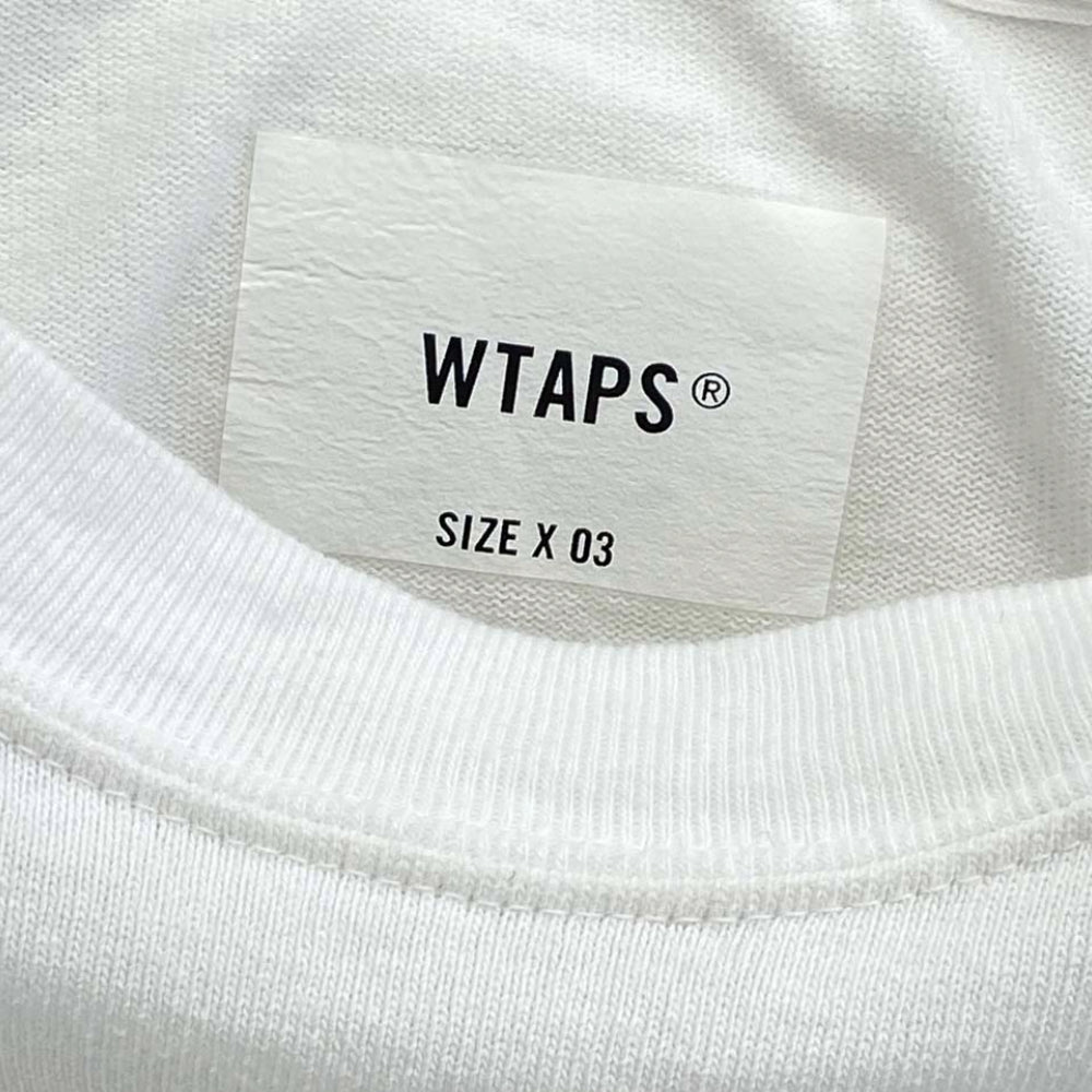 WTAPS ダブルタップス 25SS 251ATDT-CSM16 IDENTITY/LS/COTTON 胸刺繍 バックプリント 長袖 Tシャツ カットソー ホワイト系 03【中古】