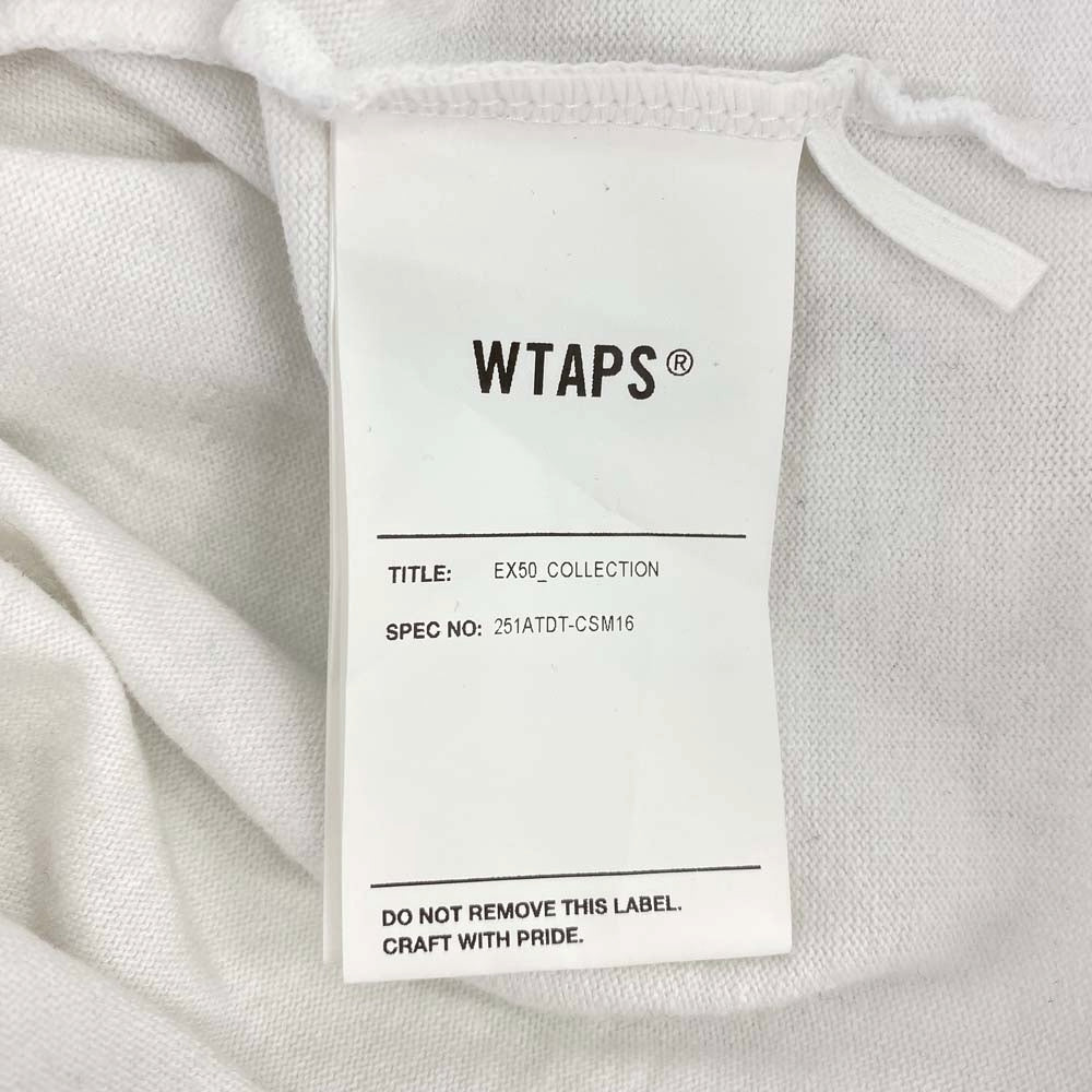 WTAPS ダブルタップス 25SS 251ATDT-CSM16 IDENTITY/LS/COTTON 胸刺繍 バックプリント 長袖 Tシャツ カットソー ホワイト系 03【中古】