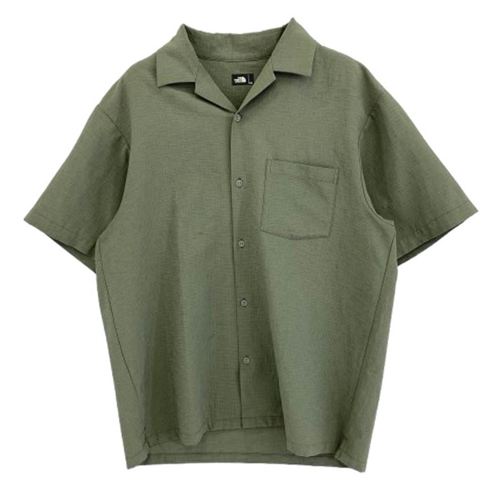 THE NORTH FACE ノースフェイス NR21931 オープンカラー 開襟 クライミング 半袖 シャツ カーキ系 XL【中古】