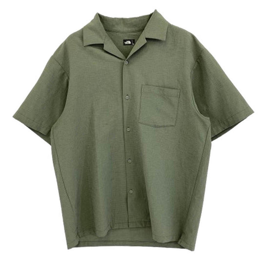 THE NORTH FACE ノースフェイス NR21931 オープンカラー 開襟 クライミング 半袖 シャツ カーキ系 XL【中古】
