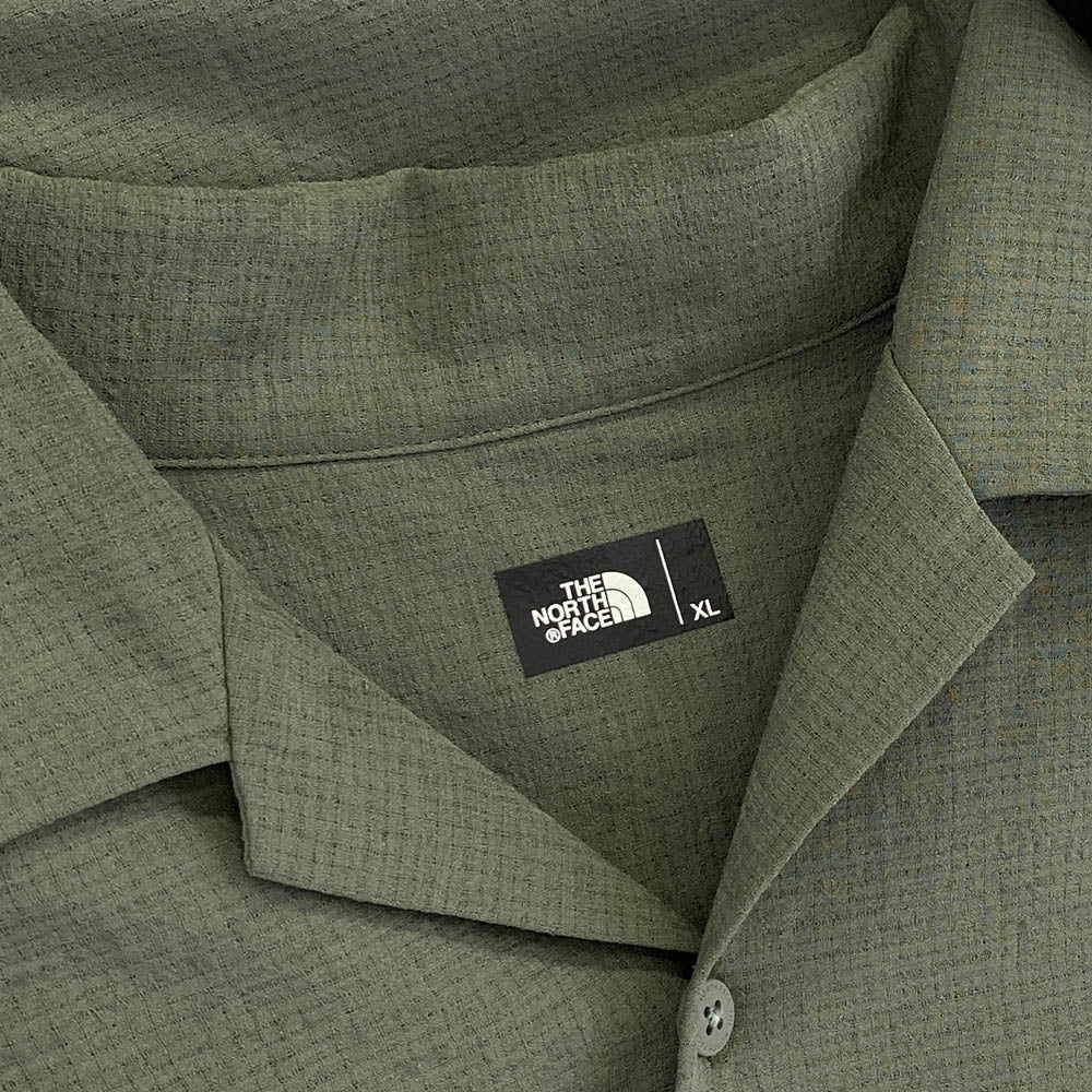 THE NORTH FACE ノースフェイス NR21931 オープンカラー 開襟 クライミング 半袖 シャツ カーキ系 XL【中古】
