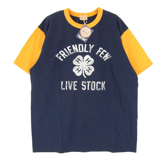 WHITESVILLE ホワイツビル WV79523 TWO-TONE ツートン カラー 半袖 Tシャツ ネイビー系 L【中古】