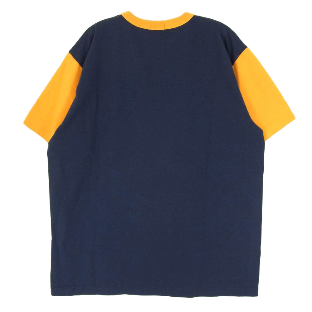WHITESVILLE ホワイツビル WV79523 TWO-TONE ツートン カラー 半袖 Tシャツ ネイビー系 L【中古】
