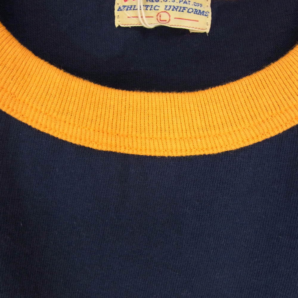 WHITESVILLE ホワイツビル WV79523 TWO-TONE ツートン カラー 半袖 Tシャツ ネイビー系 L【中古】