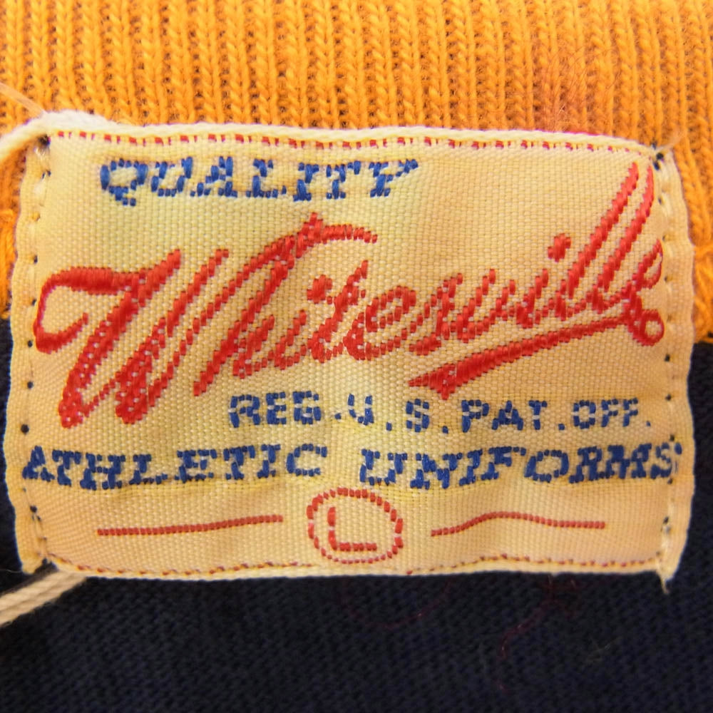WHITESVILLE ホワイツビル WV79523 TWO-TONE ツートン カラー 半袖 Tシャツ ネイビー系 L【中古】