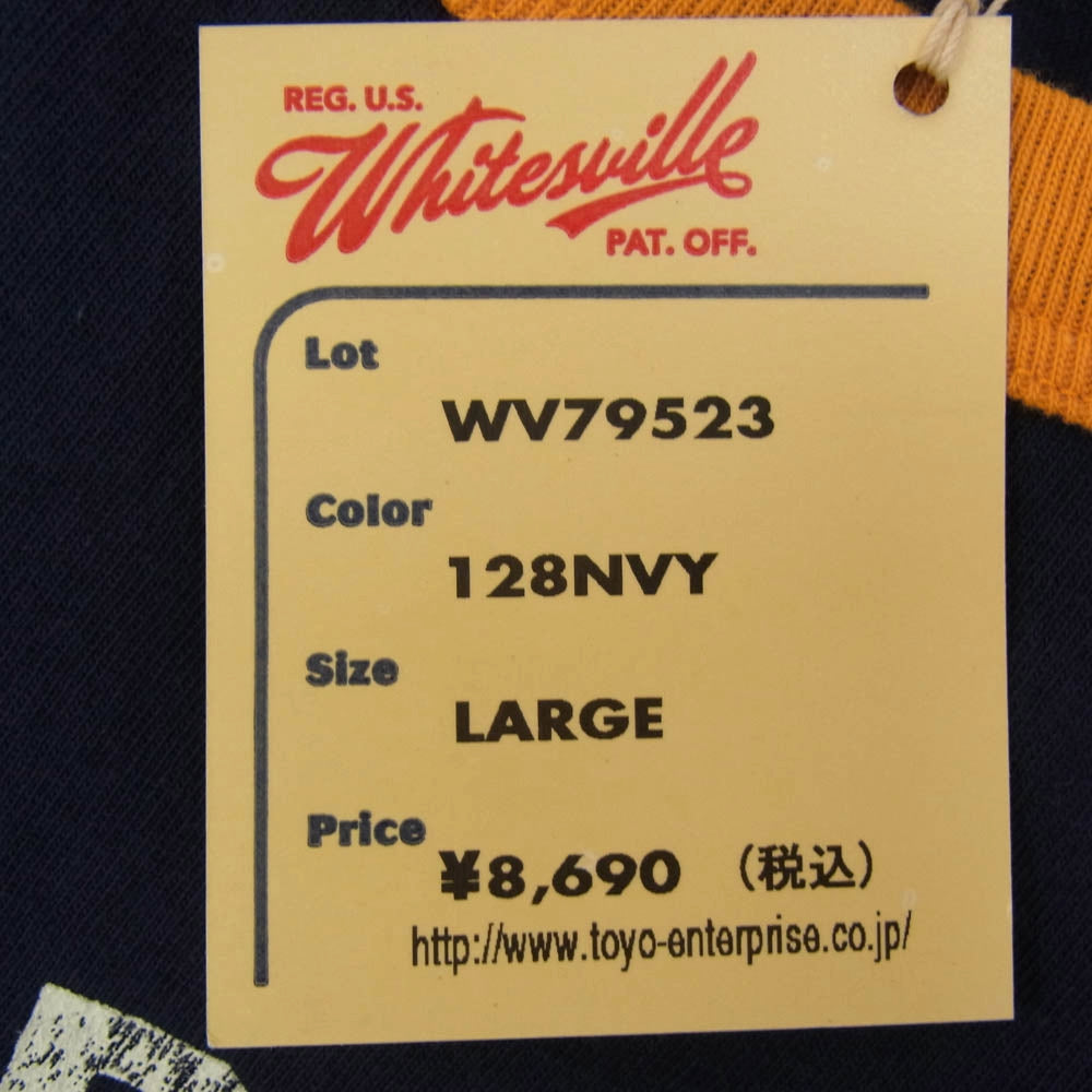 WHITESVILLE ホワイツビル WV79523 TWO-TONE ツートン カラー 半袖 Tシャツ ネイビー系 L【中古】