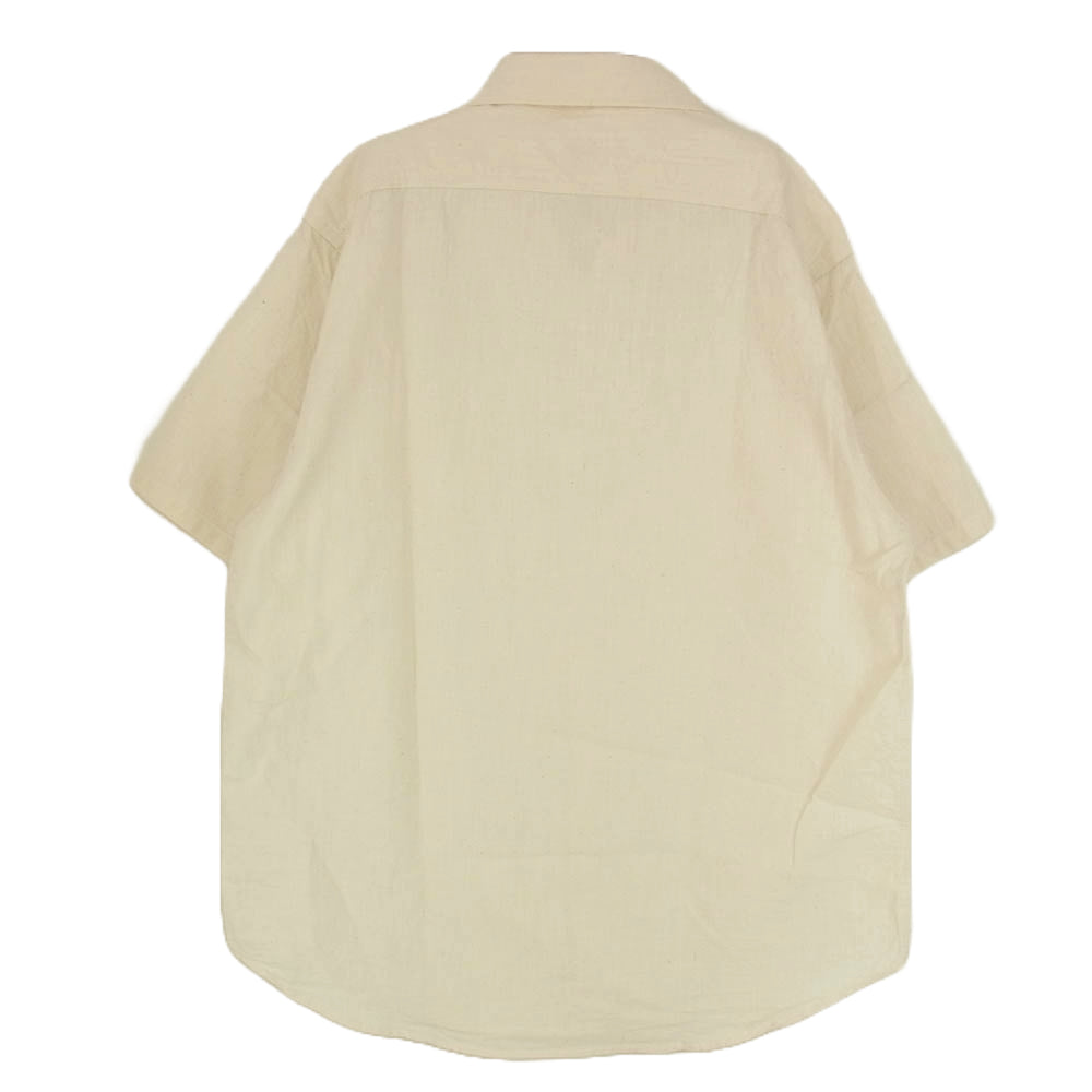 SUGAR CANE シュガーケーン SC37942 WHITE CHAMBRAY WORK SHIRT ホワイトシャンブレー ワーク シャツ 半袖シャツ オフホワイト系 L【新古品】【未使用】【中古】