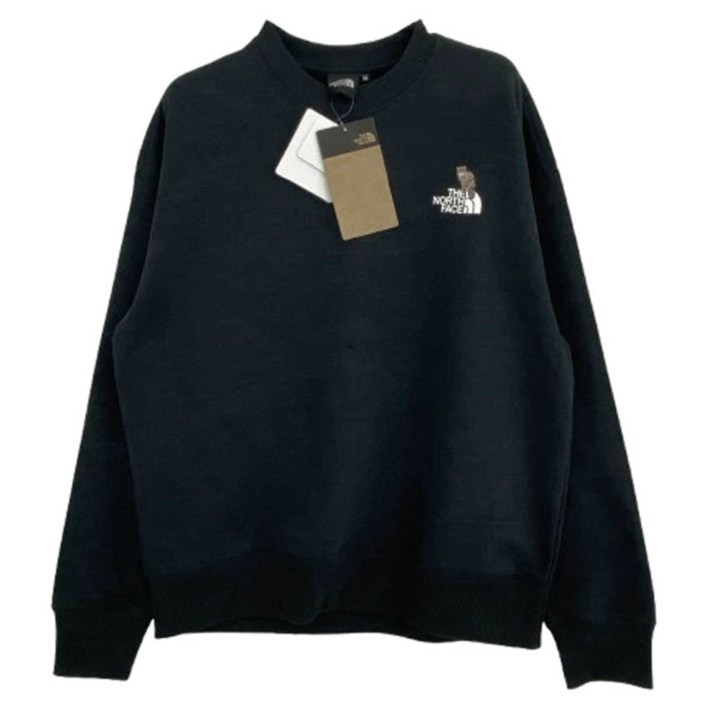 THE NORTH FACE ノースフェイス NT12536 Zoo Picker Crew ズーピッカークルー  クルーネック スウェット トレーナー ブラック 刺繍 ブラック系 M【新古品】【未使用】【中古】