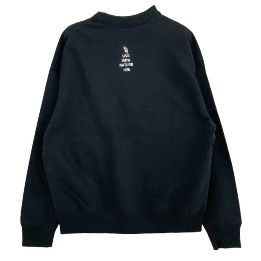 THE NORTH FACE ノースフェイス NT12536 Zoo Picker Crew ズーピッカークルー  クルーネック スウェット トレーナー ブラック 刺繍 ブラック系 M【新古品】【未使用】【中古】