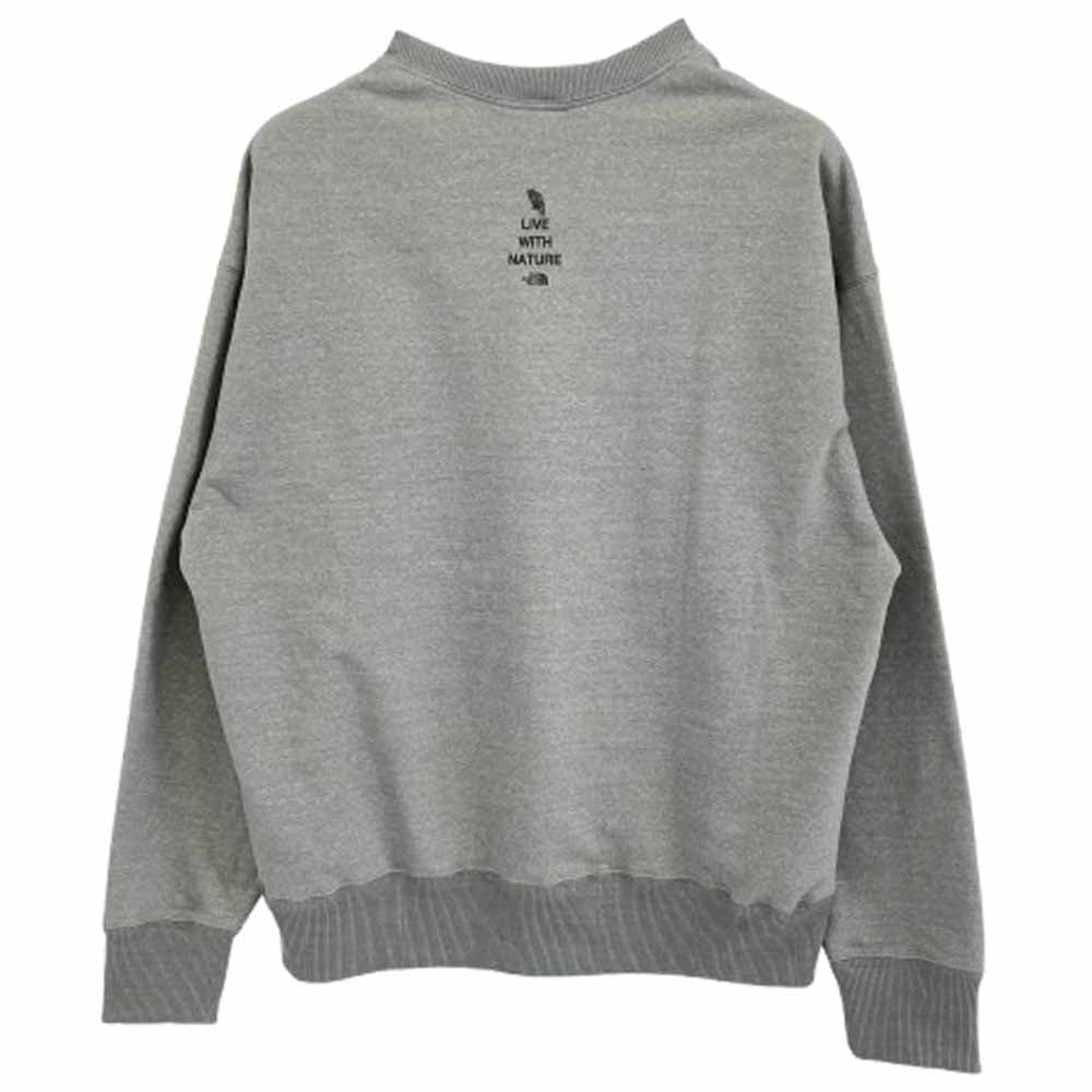 THE NORTH FACE ノースフェイス NT12536 Zoo Picker Crew ズーピッカークルー スウェット トレーナー スモークドパール 刺繍 カーキ系 XL【新古品】【未使用】【中古】