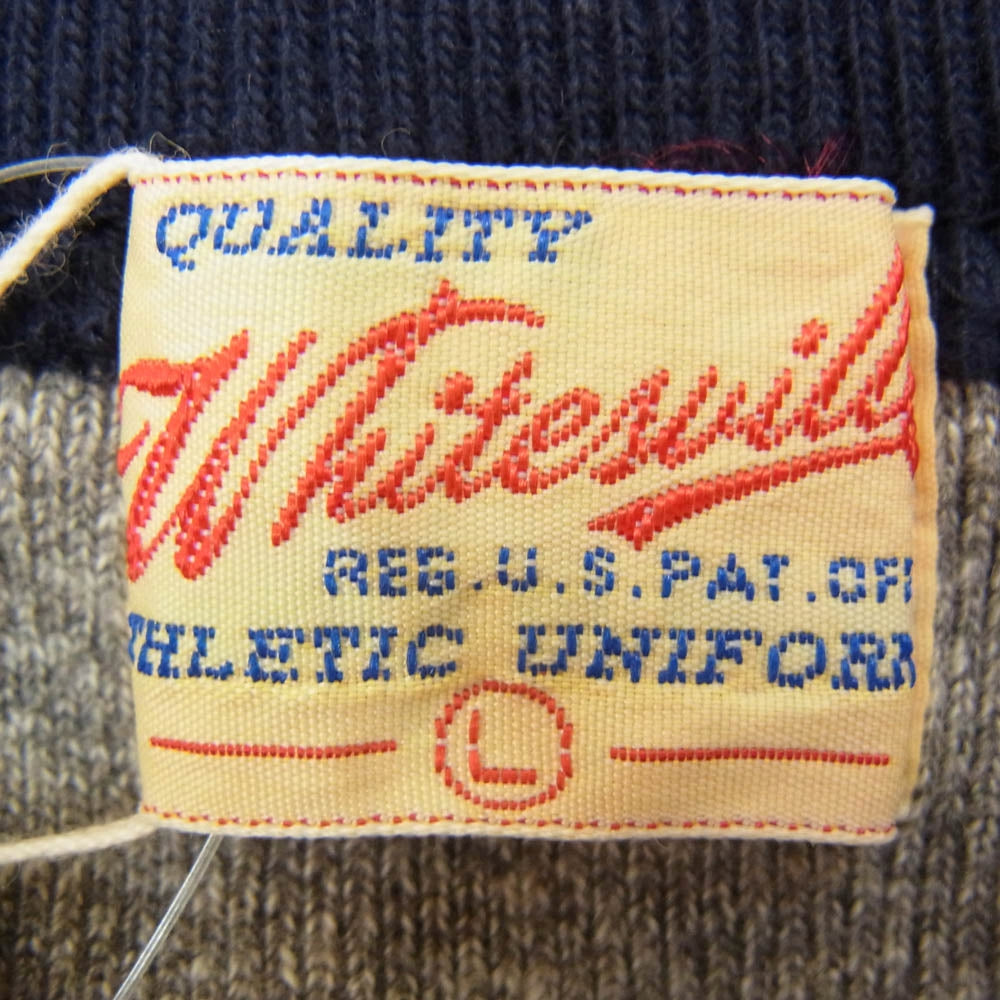 WHITESVILLE ホワイツビル WV69040 TWO-TONE SWEAT ツートン カラー クルーネック スウェット トレーナー グレー系 L【新古品】【未使用】【中古】