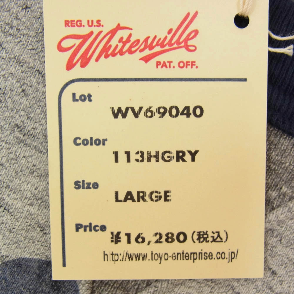 WHITESVILLE ホワイツビル WV69040 TWO-TONE SWEAT ツートン カラー クルーネック スウェット トレーナー グレー系 L【新古品】【未使用】【中古】