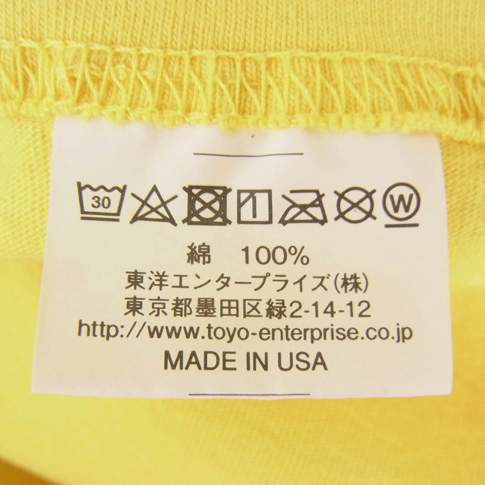 Buzz Rickson's バズリクソンズ BR79503 S/S T-SHIRT COCKTAIL HOUR ミリタリー プリント 半袖 Tシャツ イエロー系 L【新古品】【未使用】【中古】