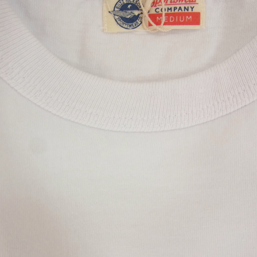 Buzz Rickson's バズリクソンズ BR79437 S/S T-SHIRT GIL ELVGREN MISS DALLAS ミリタリー プリント 半袖 Tシャツ ホワイト系 M【新古品】【未使用】【中古】