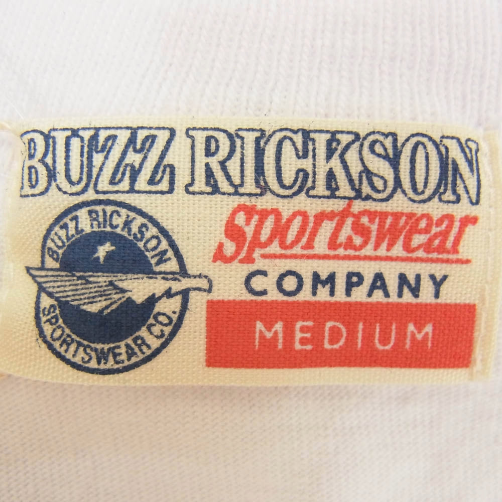 Buzz Rickson's バズリクソンズ BR79437 S/S T-SHIRT GIL ELVGREN MISS DALLAS ミリタリー プリント 半袖 Tシャツ ホワイト系 M【新古品】【未使用】【中古】