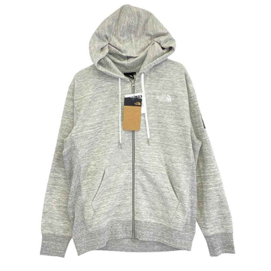 THE NORTH FACE ノースフェイス NT12335 Square Logo Full Zip 刺繍ロゴ スクエア ロゴ アーム ワッペン フルジップ スウェット パーカー グレー系 L【新古品】【未使用】【中古】