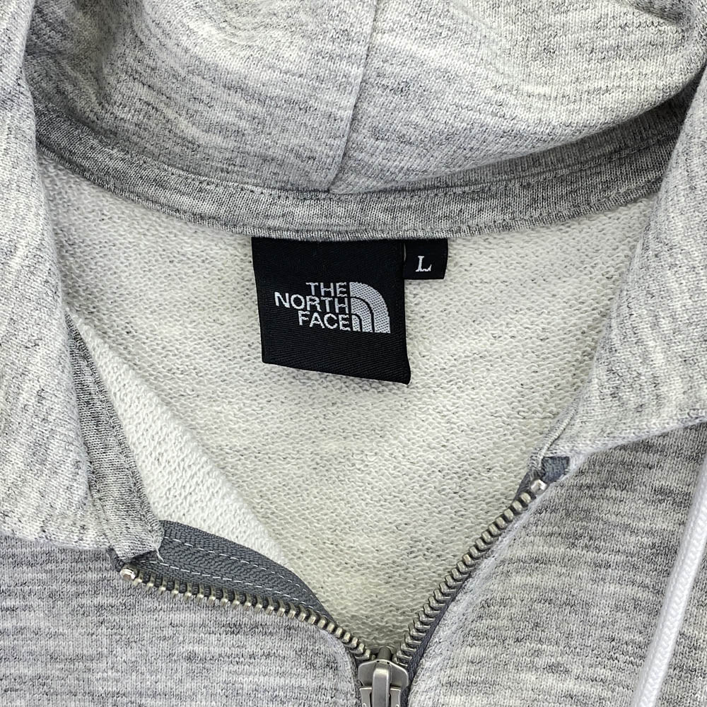 THE NORTH FACE ノースフェイス NT12335 Square Logo Full Zip 刺繍ロゴ スクエア ロゴ アーム ワッペン フルジップ スウェット パーカー グレー系 L【新古品】【未使用】【中古】