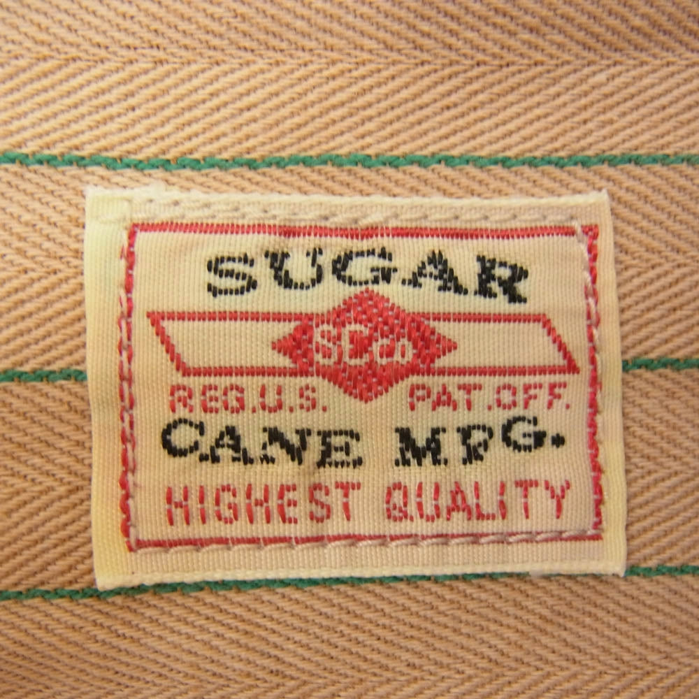 SUGAR CANE シュガーケーン SC28652 COKE STRIPE WORK SHIRT コーク ストライプ ワーク シャツ 長袖シャツ ベージュ系 L【新古品】【未使用】【中古】