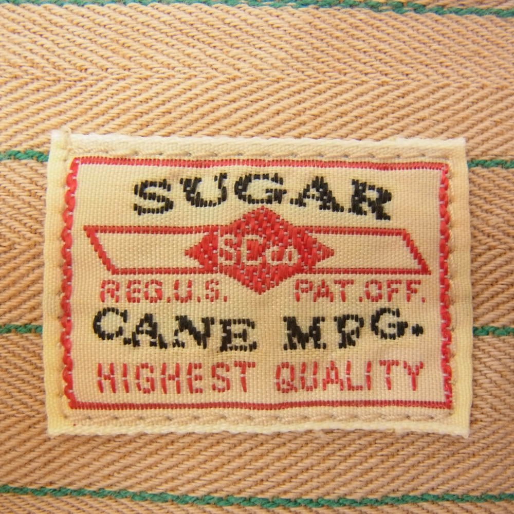 SUGAR CANE シュガーケーン SC28652 COKE STRIPE WORK SHIRT コーク ストライプ ワーク シャツ  長袖シャツ ベージュ系 M【新古品】【未使用】【中古】