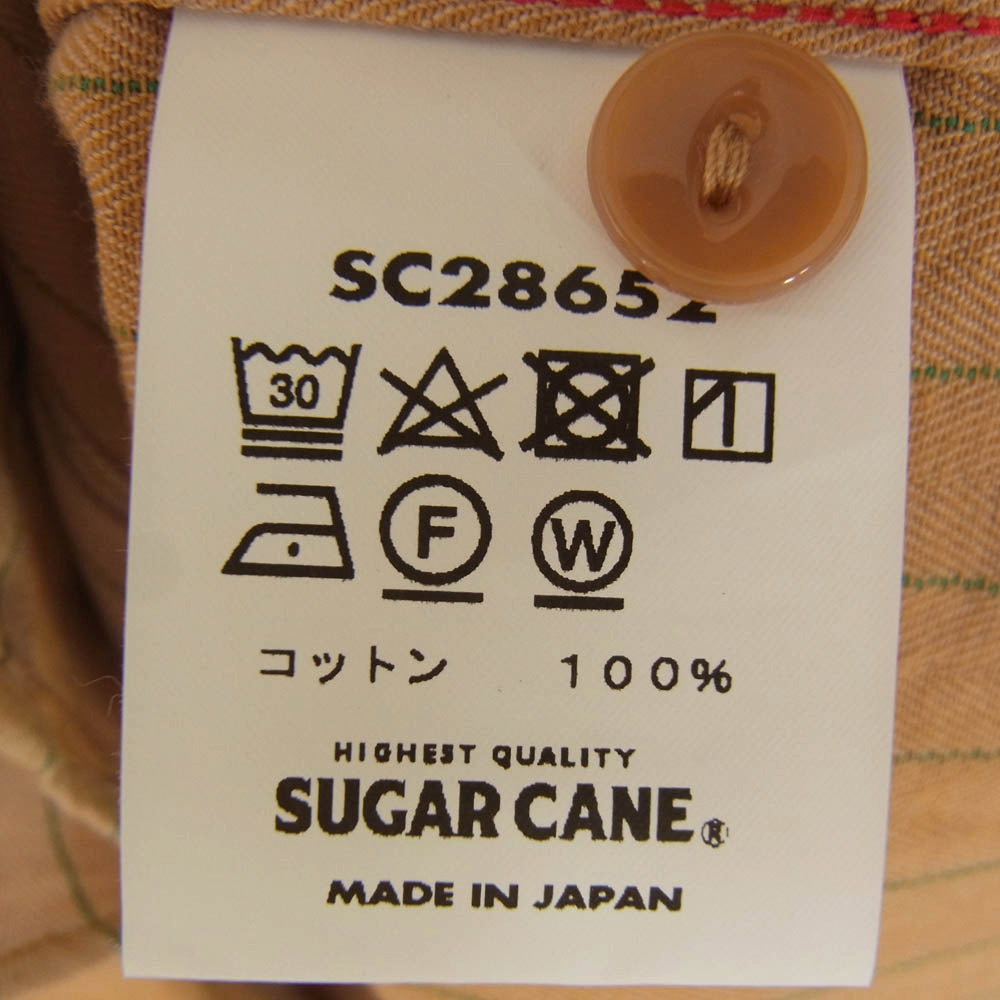 SUGAR CANE シュガーケーン SC28652 COKE STRIPE WORK SHIRT コーク ストライプ ワーク シャツ  長袖シャツ ベージュ系 M【新古品】【未使用】【中古】
