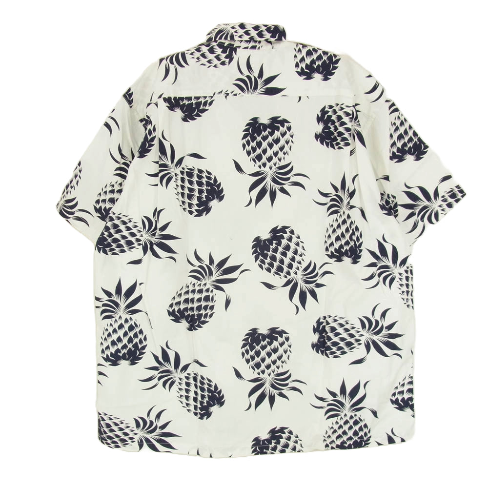 SUN SURF サンサーフ DK37811 DUKE KAHANAMOKU デューク カハナモク COTTON HAWAIIAN SHIRT DUKE'S PINEAPPLE デュークス・パイナップル アロハ シャツ ホワイト系 L【新古品】【未使用】【中古】