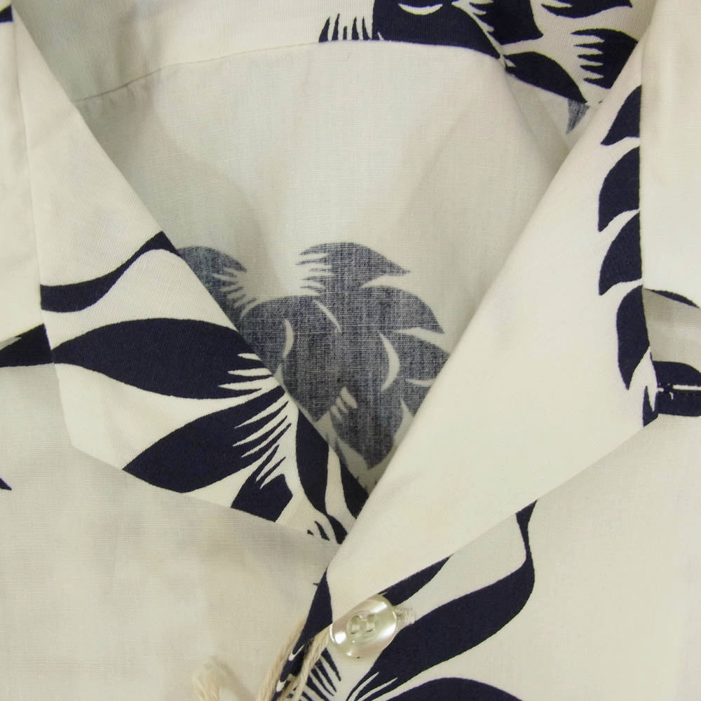 SUN SURF サンサーフ DK37811 DUKE KAHANAMOKU デューク カハナモク COTTON HAWAIIAN SHIRT DUKE'S PINEAPPLE デュークス・パイナップル アロハ シャツ ホワイト系 L【新古品】【未使用】【中古】